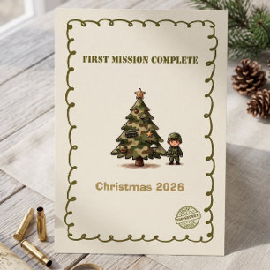 Festividades Cartão de Natal de Camuflagem Militar — Alto Secre