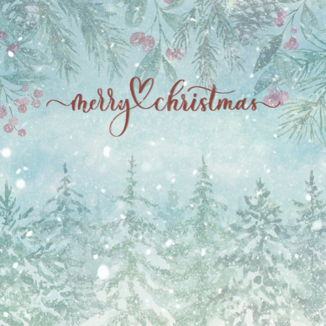 Festividades Cartão de Natal de Caneta Polar de Aquarela (Criador carregado)