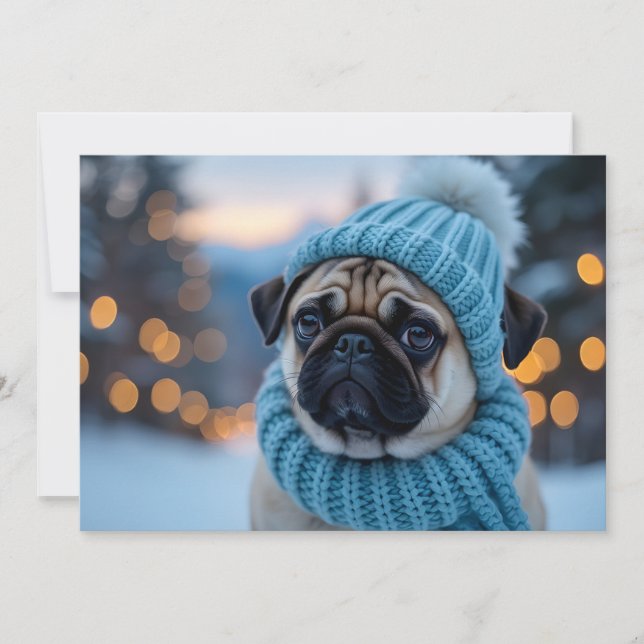 Festividades Cartão de Natal de cão (Frente)