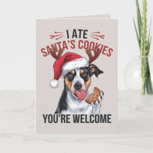 Festividades Cartão de Natal de Cão Funny Shepard