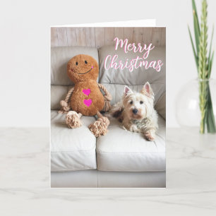 Festividades Cartão de Natal de cão ocidental / Terrier Highlan
