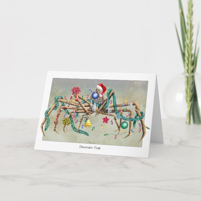 Festividades Cartão de Natal de Caranguejo Desorador (Frente)