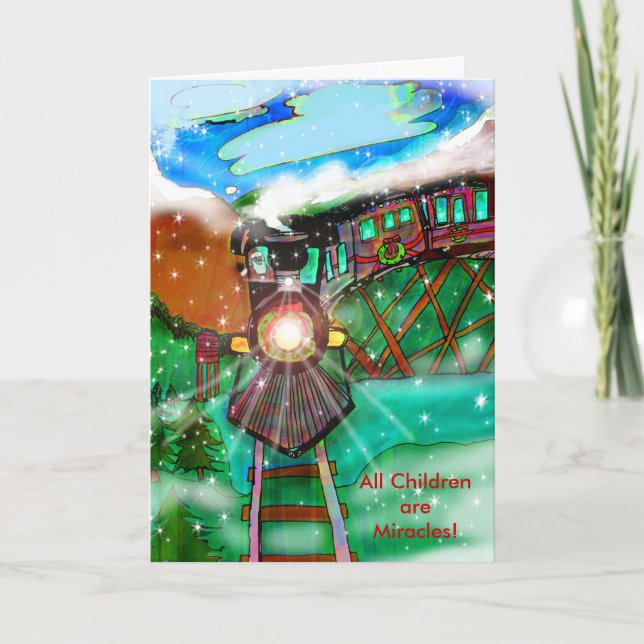 Festividades Cartão de Natal de Caridade Autismo (Frente)