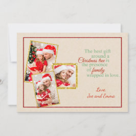 Festividades Cartão de Natal de Cartolina do Country Faux