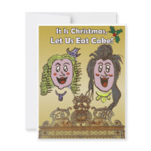 Cartão de Natal de Cartoon de Versalhes Bonito e H