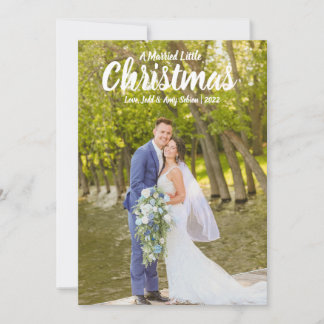 Festividades Cartão de Natal de Casamento Pequeno
