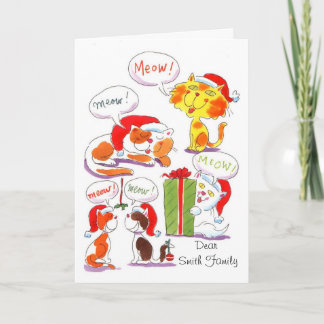 Festividades Cartão de Natal de Cat Lovers