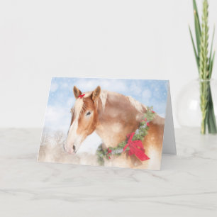 Festividades Cartão de Natal de Cavalo Presente