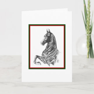 Festividades Cartão de Natal de Cavalo Saddlepurado