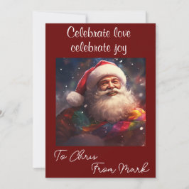 Festividades Cartão de Natal de Celebração de Amor Personalizad