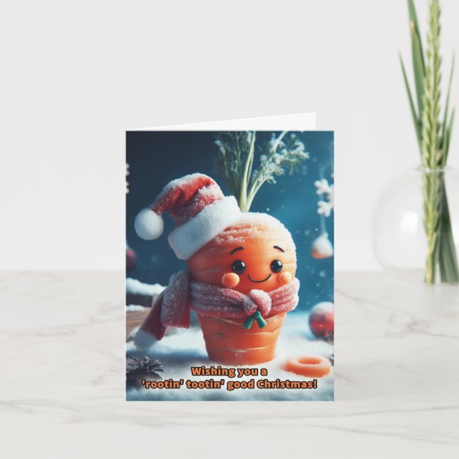Festividades Cartão de Natal de Cenoura (Frente)