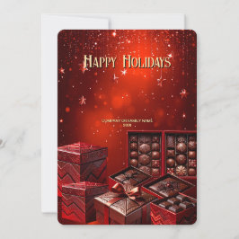Festividades Cartão de Natal de Chocolate