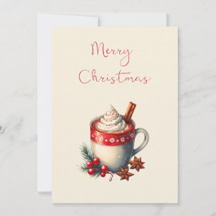 Festividades Cartão de Natal de Chocolate Quente