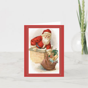 Festividades Cartão de Natal de Cláusula Santa Tradicional