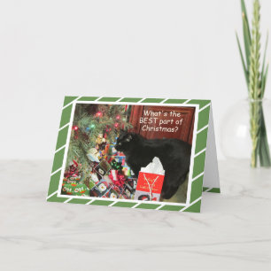 Festividades Cartão de Natal de Coisas Favoritas do gatinho