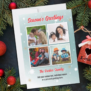 Festividades Cartão de Natal de Colagem do Instagram de Foto