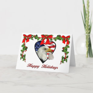 Festividades Cartão de Natal de Coração Militar Americano