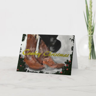 Festividades Cartão de Natal De Cowboy