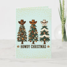 Cartão de Natal de Cowboy Fofo
