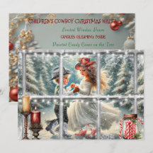 Cartão de Natal de Cowboy Infantil