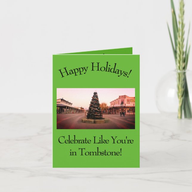 Festividades Cartão de Natal de Cowboy Ocidental (Frente)