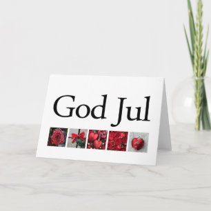 Festividades Cartão de Natal de Deus Jul Sueco