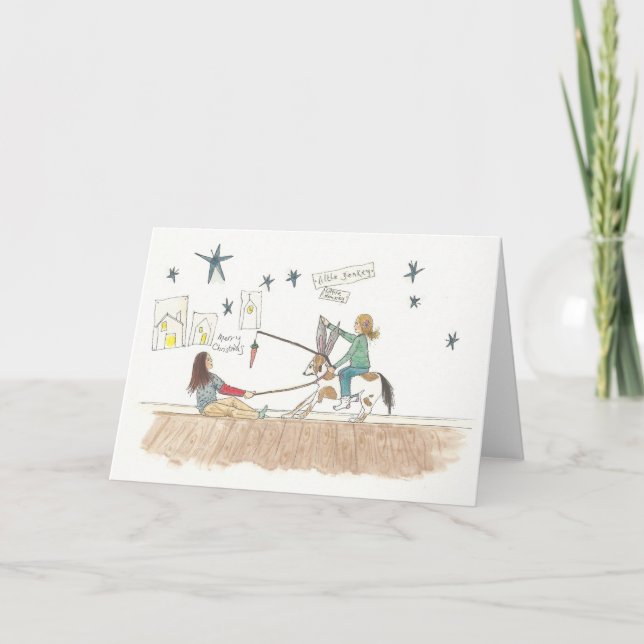 Festividades Cartão de Natal de Donkey (Frente)