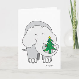 Festividades Cartão de Natal de Elefante