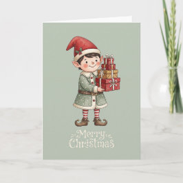 Festividades Cartão de Natal de Elfo Fofo