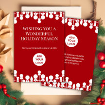 Cartão de Natal de Empresa Moderno | Logotipo pers