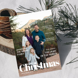 Festividades Cartão de Natal de Estilo de Revista