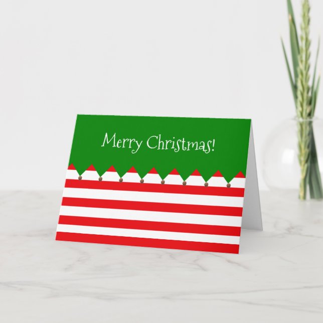 Festividades Cartão de Natal de Estilo Elf (Frente)