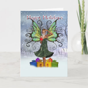 Festividades Cartão de Natal De Faerie - Gi Bonito De Espelhame