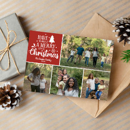 Festividades Cartão de Natal de Família Férias Foto