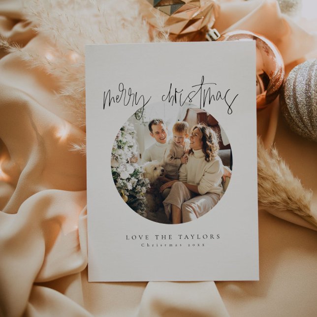 Festividades Cartão de Natal de Família Minimalista (Criador carregado)