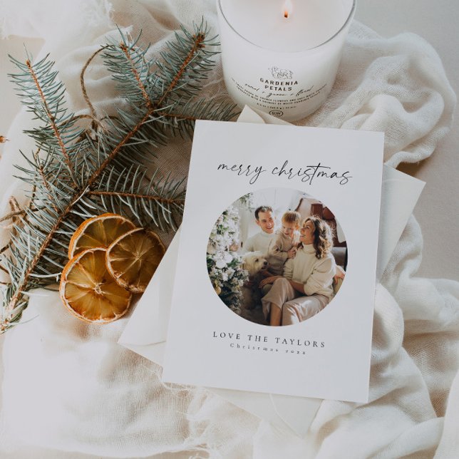 Festividades Cartão de Natal de Família Minimalista Moderno (Criador carregado)