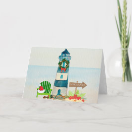 Festividades Cartão de Natal de Farol Náutico