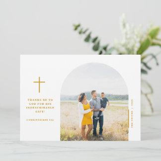 Festividades Cartão de Natal de Fé de Escritura 2 COR 9:15