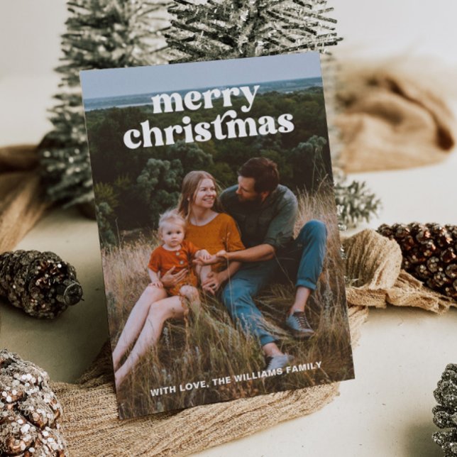 Festividades Cartão de Natal de Feliz Foto Retro (Criador carregado)