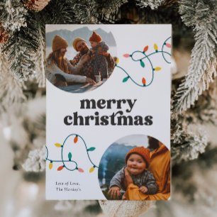 Festividades Cartão de Natal de Feliz Foto Retro