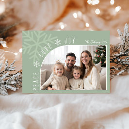 Festividades Cartão de Natal de Férias com Foto Moderna e na Mo