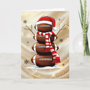 Festividades Cartão de Natal de Férias de Futebol de Boneco de 
