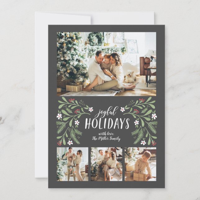 Festividades Cartão de Natal de Férias Feliz (Frente)