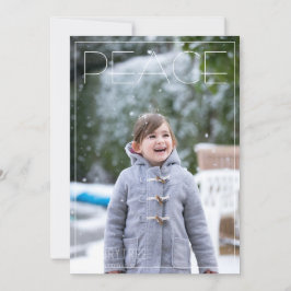 Festividades Cartão de Natal de Férias Simples para Paz