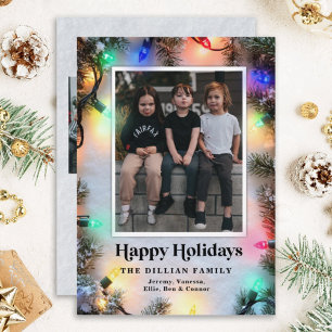 Festividades Cartão de Natal de Festa Moderno Luzes Festivas