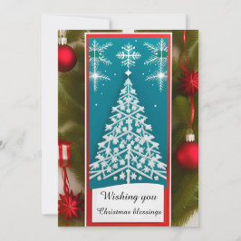 Festividades Cartão de Natal de Floco de Neve Festivo