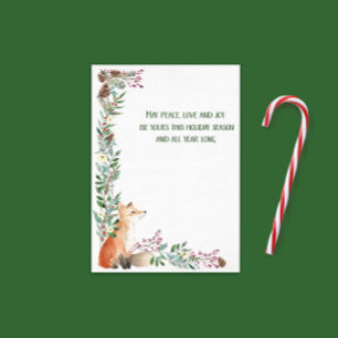 Festividades Cartão de Natal de Folhagem de Feriado de Inverno