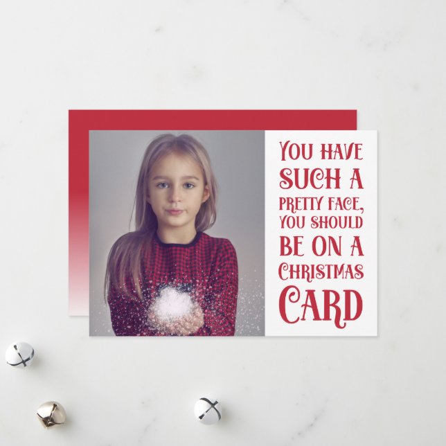 Festividades Cartão de Natal de Foto bonito (Frente/Verso In Situ)