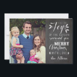 Festividades Cartão de Natal de Foto Chalkboard<br><div class="desc">um quadro de querido para enviar seus desejos de feriado em estilo.</div>