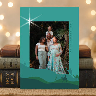 Festividades Cartão de Natal de Foto Cristã   Magos